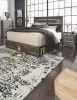 Ashley Furniture B211/31/36/58/56/60(2)/B100-14 Ashley Furniture B211/31/36/58/56/60(2)/B100-14 Drystan - 7 Pc. - Dresser, Mirror, King Panel Bed with 4 Side Drawers - Brown / Beige