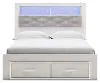 Ashley Furniture B2640B19 Altyra - Queen Panel Bookcase Bed With Footboard Storage - White