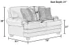 Jackson Furniture Industries 524102-1268/09-3068/09 Roberto - Leather Loveseat - Cocoa