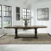 Liberty Furniture 879-DR-6TRS Harvest Home - 6 Piece Trestle Table Set - Black
