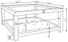 CoasterElevations 736218 Valentina - 1-Shelf Square Glass Top Coffee Table - Silver