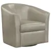 CoasterEssence 902726 Turner - Upholstered Barrel Back Swivel Chair - Champagne