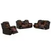 New Classic 20-7005-3NP New Classic 20-7005-3NP Nikko - Manual 3 Piece Sofa & Loveseat & Recliner - Brown