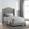 Intercon UB-BR-RHYTWN-SMK-C Intercon UB-BR-RHYTWN-SMK-C Rhyan - Upholstered Twin Bed - Smoke Finish