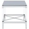 Coaster Fine Furniture 709728-S3 Lindley - 3 Piece Square Coffee And End Table Set - Chrome