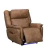 New Classic U5854-16P2-BRN Kyra - Auto Glider Recliner With Power Headrest & Footrest - Saddle