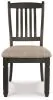 Ashley Furniture D736-01 Tyler Creek - Dining UPH Side Chair (Set of 2) - Slatback - Black / Grayish Brown