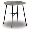 Ashley Furniture T836-6 Laverford - Round End Table - Chrome / Black