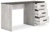 Ashley Furniture H4121-34 Shawburn - Home Office Desk - White / Dark Charcoal Gray