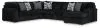 Ashley Furniture 98103S3 Midnight-Madness - 4-Piece Sectional With Raf Corner Chaise - Onyx