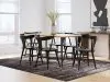 Ashley Furniture D501/25/02(3) Ashley Furniture D501/25/02(3) Gretlynn - 7 Pc. - Dining Room Table, 6 Side Chairs - Black / Natural