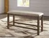 Ashley Furniture D631/32/124(4)/09/60 Ashley Furniture D631/32/124(4)/09/60 Moriville - 7 Pc. - Counter Extension Table, 4 Barstools, Bench, Server - Dark Gray