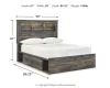 Ashley Furniture B211B46 Ashley Furniture B211B46 Drystan - Full Panel Bookcase Bed - Brown / Beige