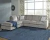 Ashley Furniture 87214S4 Altari - Left Arm Facing Corner Chaise With Sleeper 2 Pc Sectional - Alloy