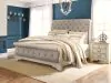 Ashley Furniture B743B10 Ashley Furniture B743B10 Realyn - California King Upholstered Sleigh Bed - Chipped White