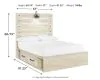 Ashley Furniture B192B16 Ashley Furniture B192B16 Cambeck - Full Panel Bed With Side Storage Drawers - Whitewash