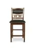 New Classic D1701-42S-BRN New Classic D1701-42S-BRN Gia - 3 Piece Dining Set (Counter Drop Leaf Table & 2 Chairs) Faux Leather - Brown