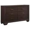 CoasterEveryday 204390KW-S4 Kauffman - California King 4 Piece Bedroom Set - Dark Cocoa