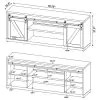 CoasterEssence 723263 Brockton - 2-Door Engineered Wood TV Stand - Gray Driftwood