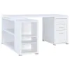 CoasterEveryday 800516 Yvette - 3-Drawer L-Shape Computer Desk - White
