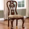 Furniture of America CM3212SC-2PK Elana - Side Chair (Set of 2) - Brown Cherry / Brown
