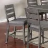Furniture of America CM3716PC-2PK Viana - Counter Height Side Chair (Set of 2) - Gray / Light Gray