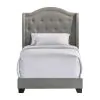 Intercon UB-BR-RHYTWN-SMK-C Intercon UB-BR-RHYTWN-SMK-C Rhyan - Upholstered Twin Bed - Smoke Finish