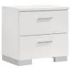 Coaster Fine Furniture 203511KE-S4 Felicity - 4 Piece Eastern King Bedroom Set - White High Gloss