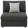 CoasterEssence 551324 Serene - Upholstered Armless Chair - Charcoal