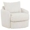 Coaster Fine Furniture 902541 Sarco - Corduroy Upholstered Swivel Accent Arm Chair - Ivory
