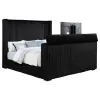 Coaster Fine Furniture 315945KE Centergrove - Upholstered Eastern King Wingback TV Bed - Black