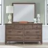 Liberty Furniture 866-BR-DM Hickory Grove - Dresser & Mirror - Heirloom Brown
