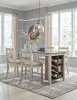 Ashley Furniture D394-32 Skempton - Rectangular Counter Table With Storage - White