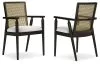 Ashley Furniture D841-02A Galliden - Dining Upholstered Arm Chair (Set of 2) - Black