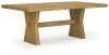 Ashley Furniture D841/45/01(2)/02A/60 Galliden - 8 Pc. - Rectangular Dining Table, 4 Side Chairs, 2 Arm Chairs, Server - Light Brown / Black