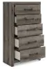Ashley Furniture PCB2405-46 Graystorm - Five Drawer Chest - Brown Gray
