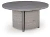 Ashley Furniture PCP418-776 Half Moon Beach - Round Fire Pit Table - Gray