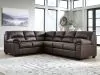 Ashley Furniture PC27705S4 Ashley Furniture PC27705S4 WillowBend - 3-Piece Sectional With LAF Sofa With Corner Wedge - Umber
