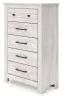 Ashley Furniture PCB1171-46 Ashley Furniture PCB1171-46 Makidern - Five Drawer Chest - Whitewash