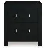 Ashley Furniture PCB1115-92 Maeling - Two Drawer Night Stand - Black