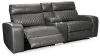 Ashley Furniture 55203S3 Ashley Furniture 55203S3 Samperstone - Power Reclining Loveseat With Console 3 Pc Sectional - Gray