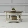 Liberty Furniture 498-OT1011 Morgan Creek - Round Cocktail Table - Antique White / Wirebrushed Tobacco Accents