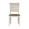 Liberty Furniture 652-C2000S Farmhouse Reimagined - Ladder Back Side Chair - Antique White / Chestnut Tops