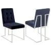 CoasterElevations 192494 Cisco - Velvet Upholstered Dining Side Chair (Set of 2) - Chrome