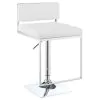 CoasterEssence 100193 Alameda - Adjustable Bar Stool - White And Chrome