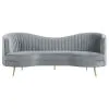 CoasterEssence 506864-S3 Sophia - 3 Piece Upholstered Channel Tufted Sofa Set - Gray