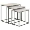 CoasterElevations 936016 Medora - 3 Piece Marble Top Nesting Table Set - White