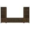 Coaster Fine Furniture 736293-SET Sachin - 3 Piece TV Entertainment Center - Dark Pine