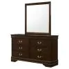 CoasterEveryday 202413M Louis Philippe - 6-Drawer Dresser With Mirror - Cappuccino