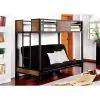 Furniture of America CM-BK029TS Clapton - Twin Bed With Futon Base - Black